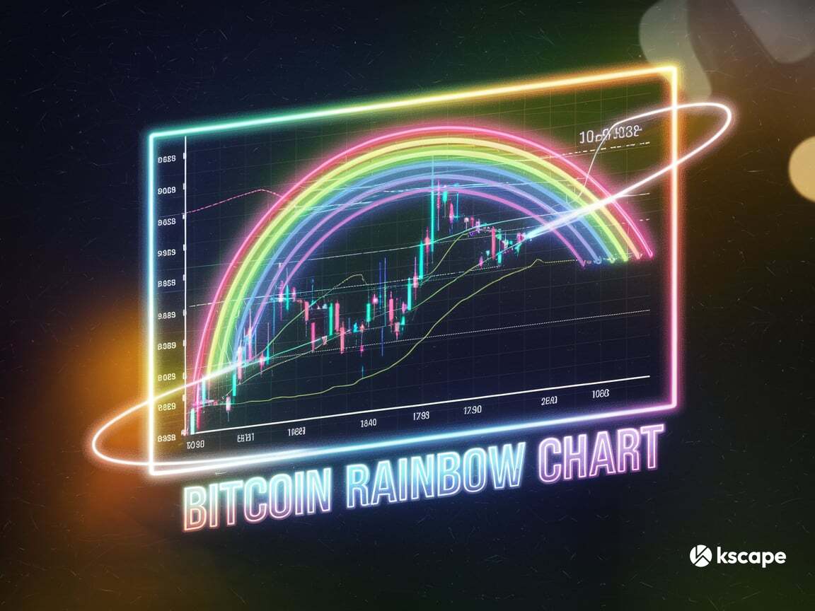 비트코인 레이보우 차트 일러스트 이미지