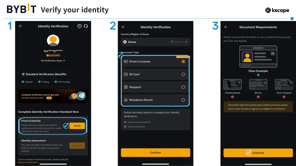 Bybit Identity Verification Process Image