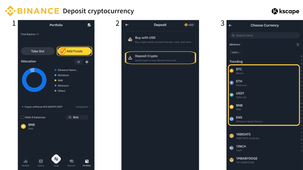 binance Depositcrypto currency image