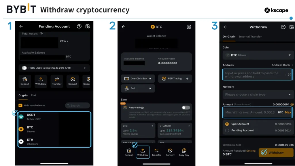 Bybit withdrawal process image