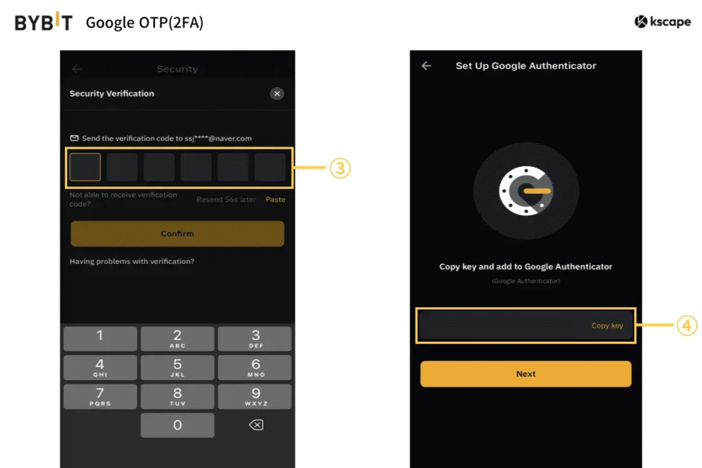 bybit-google-otp-2FA-セキュリティ-認証コード-入力-設定